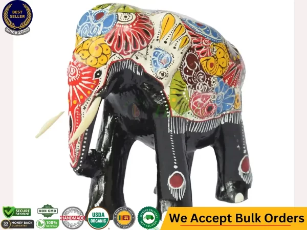 Handcrafted Elephant Figurines & Wooden Elephant Statue Carvings Wood Elephants Figurines from Sri Lanka handispot.com 1